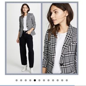Veronica Beard Classic Plaid Dickey Blazer